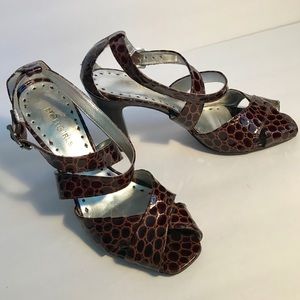 BCBGirls Brown Alligator Print Shoes